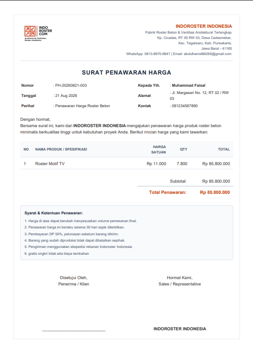 Surat Penawaran (quotaion)
